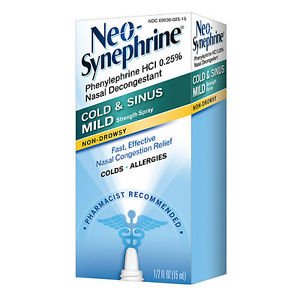 Neo-Synephrine Cold & Sinus Mild Strength Spray 0.5 Oz