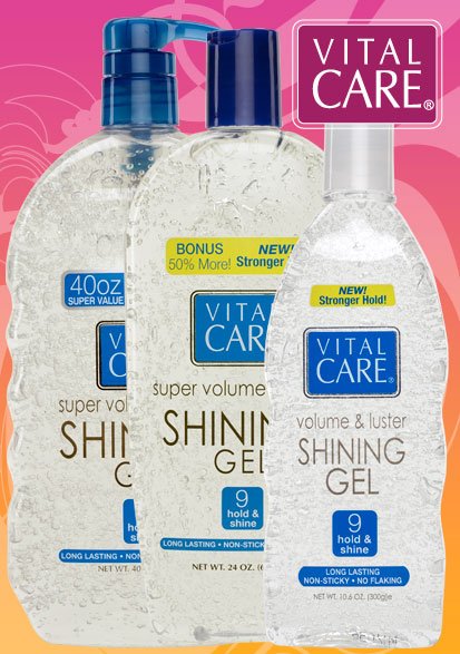 Vital Care Super Volume & Luster Shining Gel w/pump 40oz