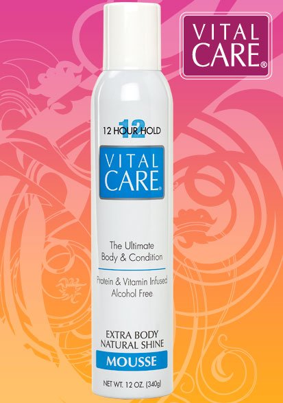 Vital Care Extra Body 12hr Mousse Alcohol Free 12oz