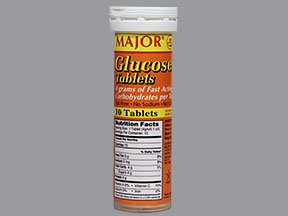 Image 0 of Fast Acting Glucose Tablet 10 Ct By Major Pharma