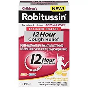 Robitussin Children's 12 Hour Cough Relief Orange Flavor Liquid 3 Oz