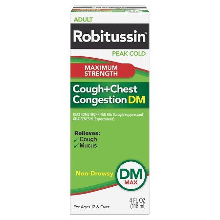 Image 0 of Robitussin Dm Maximum Strength Cough Chest Congestion 8 Oz