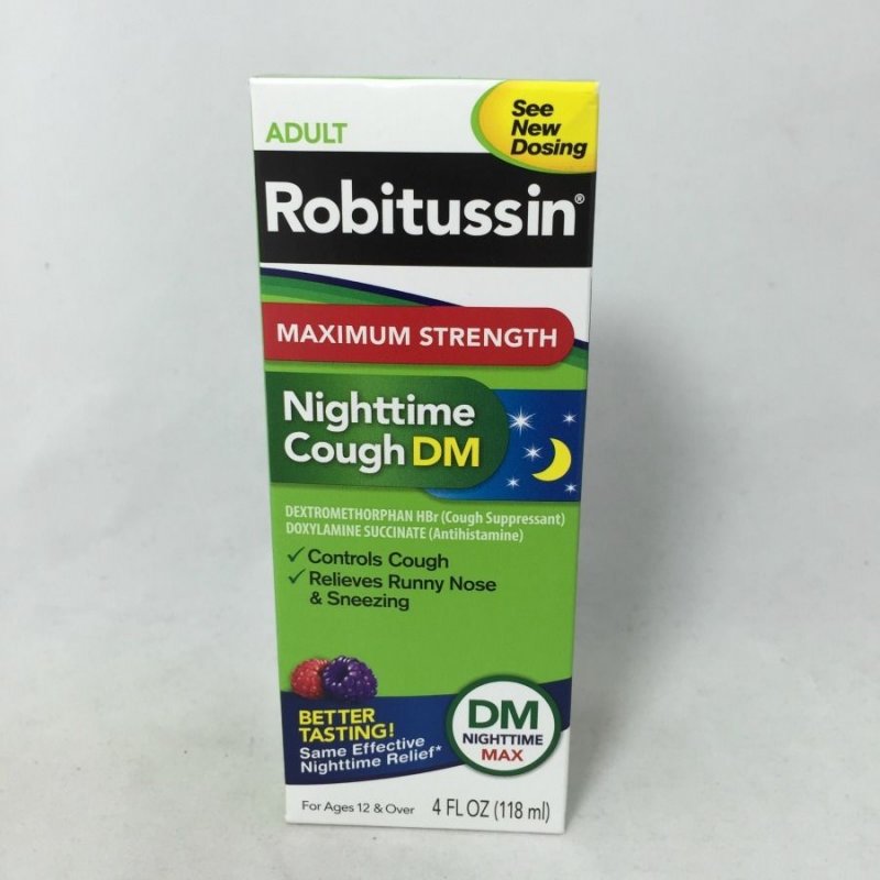 Robitussin Dm Maximum Strength Night Time Cough Relief 4 Oz