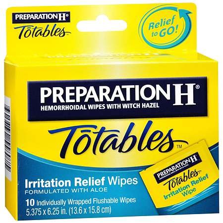 Preparation H Portable Wipes 10