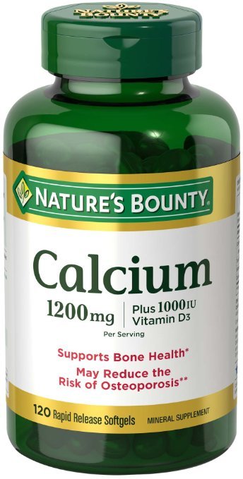 Natures Bounty Calcium + Vitamin D 1200 Mg 120 Soft Gels
