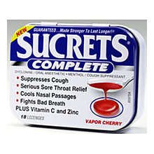 Image 0 of Sucrets Maximum Strength Vapor Black Cherry Lozenges 18