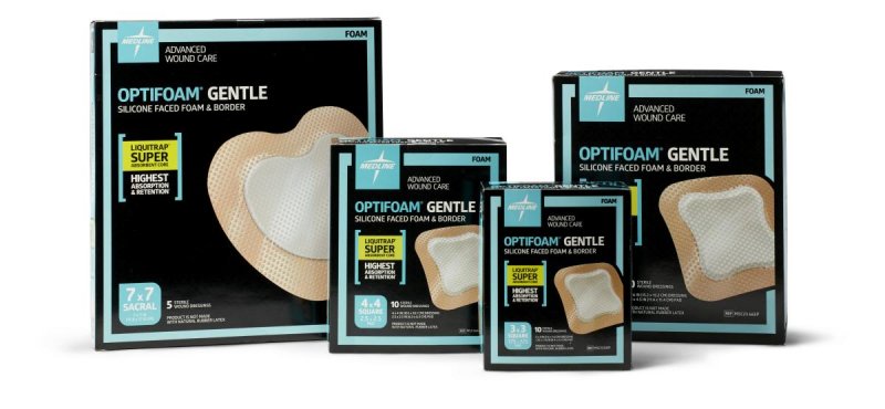 Optifoam Gentle Foam Dressing 3 x 3 In 10 Ct