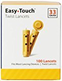 Easy Touch Lancet 33G Twist 100 Ct