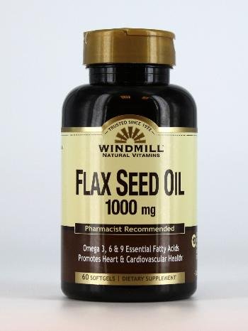 Flax Seed Oil 1000 Mg 60 Soft Gels