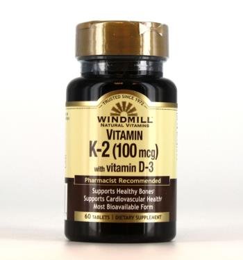 Image 0 of Vitamin D-3 With K-2 100 Mcg 60 Tablet
