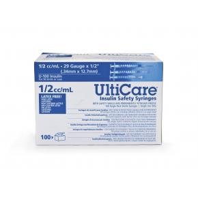 Image 0 of Ulticare Syringe 1/2'' 29G x 1/2CC 100 Ct