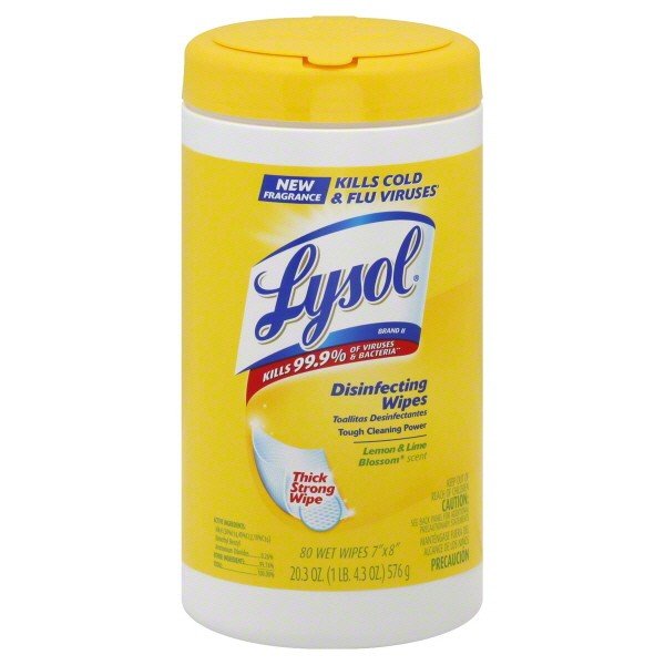 Image 0 of Lysol Disinfectant Wipe Lemon Lime Blossom 80 Ct