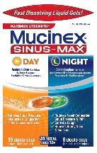 Image 0 of Mucinex Sinus Maximum Day Night Congestion 24 Liqui Gels