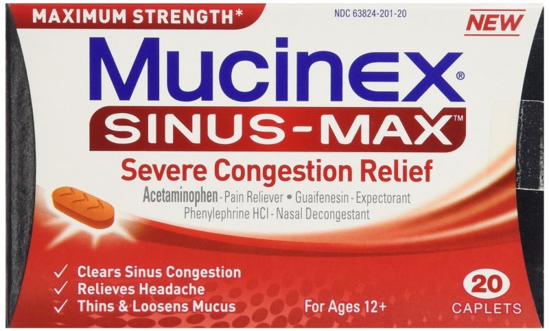 Image 0 of Mucinex Sinus-Max Severe Congestion Relief 20 Tablet