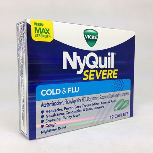 Image 0 of Nyquil Severe Cold & Flu 12 Caplets