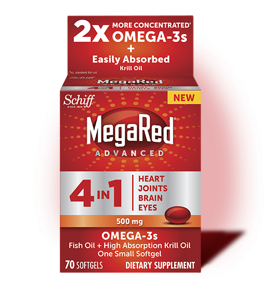 MegaRed Advance 4 In 1 2x Omega-3 500 Mg 70 Soft Gels