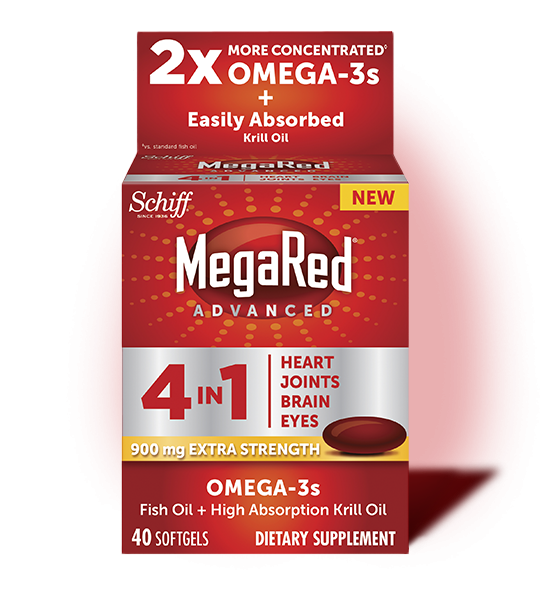 MegaRed Advance 4 In 1 2x Omega-3 900 Mg 40 Soft Gels