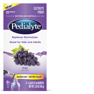 Image 0 of Pedialyte Large Powder Packet Grape 6 x 6 Ct