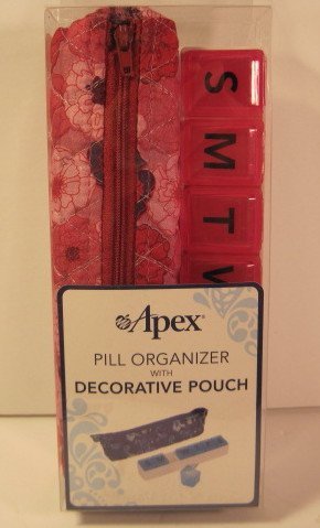 Pill Organizer With Decorative Pouch