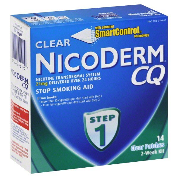 Nicoderm CQ 21 Mg Clear 14 Patch