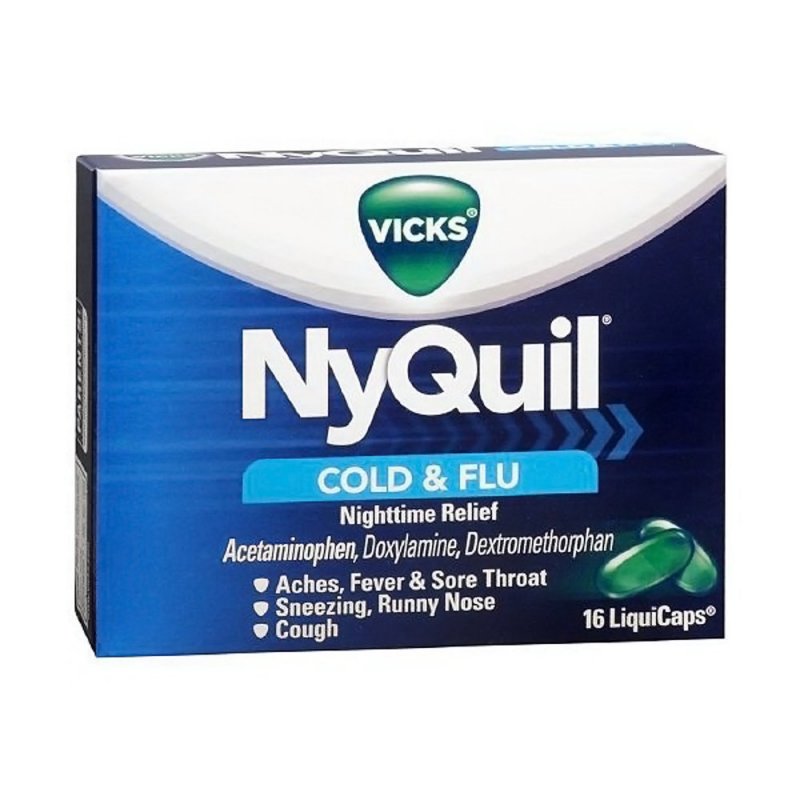 Image 0 of Nyquil Cold Flu Liquid Caps 16