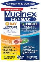 Mucinex Fast Max Day/Nite Cold Flu 24 Liqui Gels