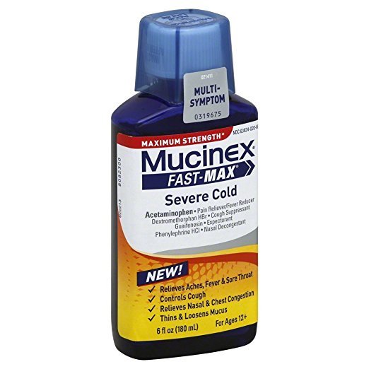 Mucinex Fast Max Severe Cold Liquid 6 Oz