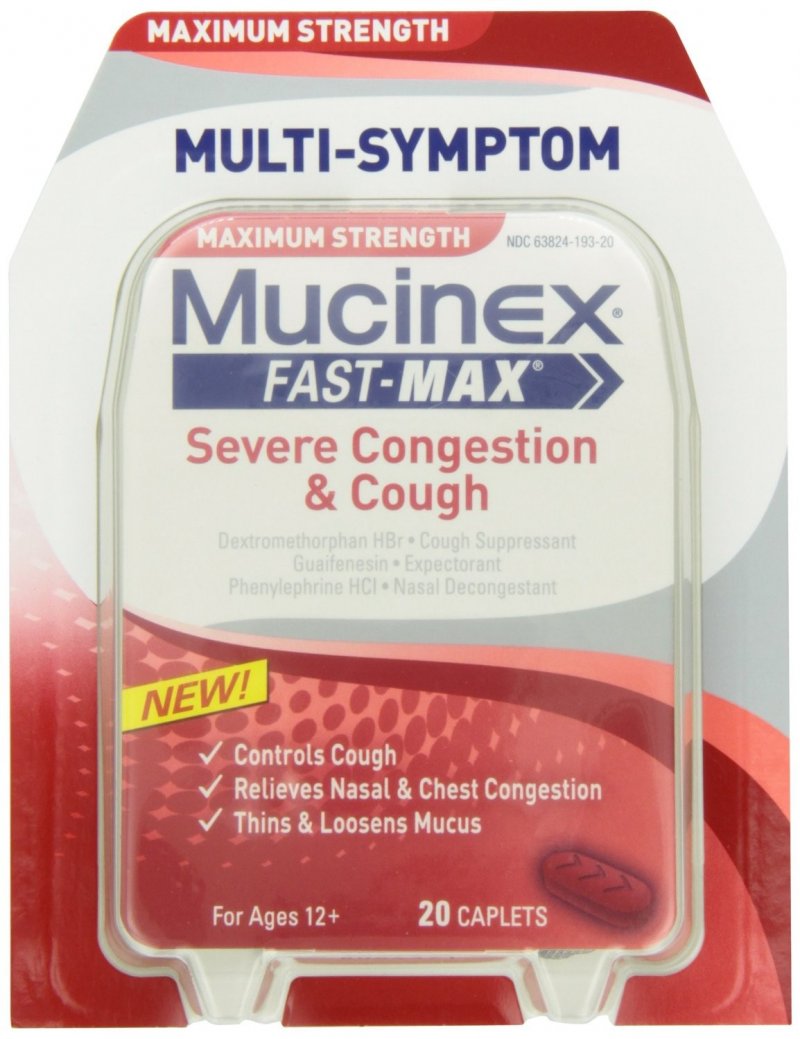 Mucinex Fast Max Severe Congestion Cough 20 Caplets