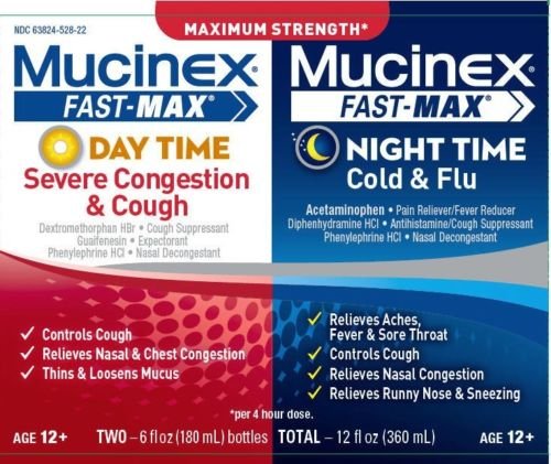 Mucinex Fast MAx Clear & Cool Day & Night 2 x 6 Oz