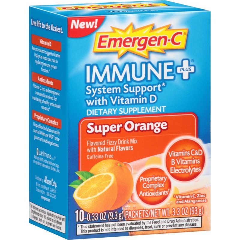 Emergen-C Immune + Super Orange Powder 10