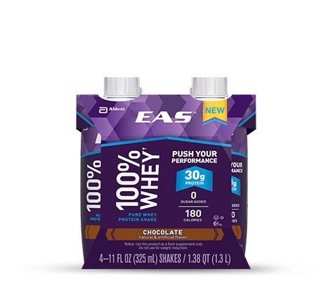 Eas 100% Whey Ready To Drink Shake Chocolate Liquid 4 x 11 Oz