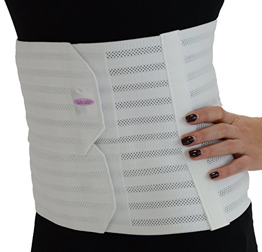 Image 0 of Gabrialla Abdominal Binder 9In White Small Dropship