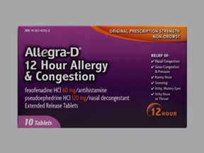 Image 0 of Allegra D 12 Hour 60 Mg 10 Caplet