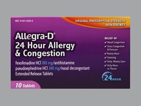 Image 0 of Allegra D 24 Hour 180 Mg Tablet 10CT PSE