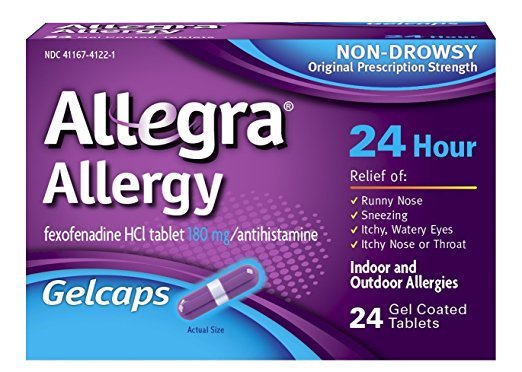 Allegra Otc 24Hr 180 Mg 24 Gel Caps