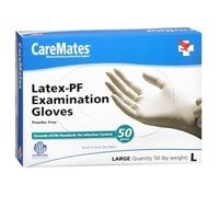 Caremate Latex Powder Free Glove Large 50 Ct