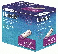 Image 0 of Unistik 3 Gentle Lancets 30G x 1.5MM 25 Ct