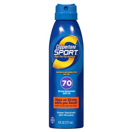 Coppertone Sport Continuous Spf 70 Spray 6 Oz