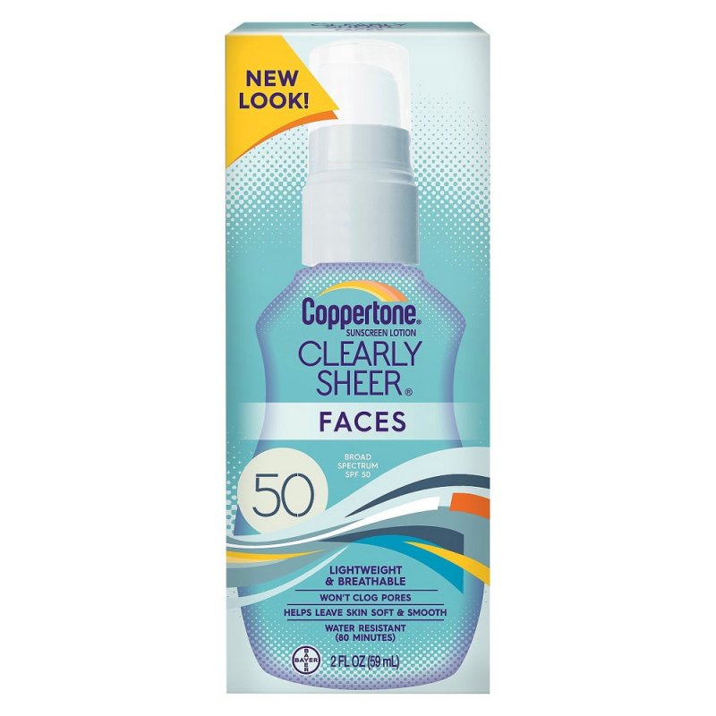 Coppertone SPF 50 Clear Sheer Face Lotion 2 Oz