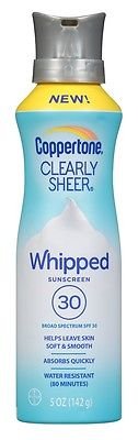 Coppertone SPF 30 Clear Sheer Whip Lotion 5 Oz