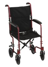 Nova 19In 329R Light Weight Transport Chair Red