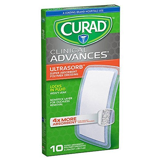 Image 0 of Curad Super Absorb N/A Wound Pad 4 x 8 L 10 Ct