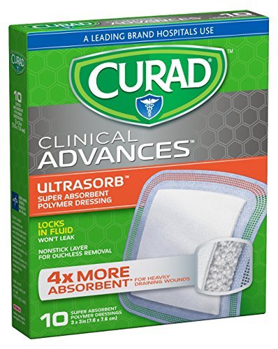 Curad Super Absorb N/A Wound Pad 3 x 3 S 10 Ct