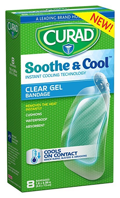 Curad Soothe & Cool Clear Gel Band 1 Size 8 Ct