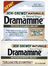 Dramamine Non Drowsy Naturals Caps 18 Ct