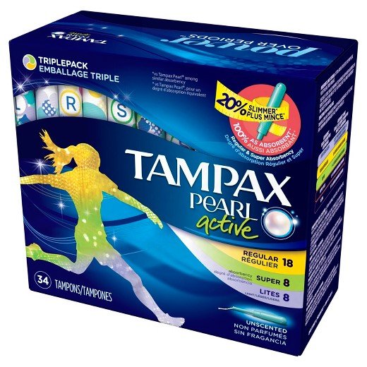 Tampax Pearl Active Multipack 34 Ct.
