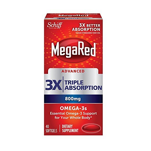 MegaRed Advanced Omega 800mg Triple Absorption 40 Soft Gel Capsules