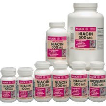 Image 0 of Niacin 500 Mg 100 Tablets By Major Pharmaceutical