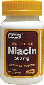 Image 0 of Niacin 500 Mg Time Release 100 Tablets By Watson