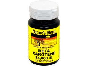 Natures Blend Beta Carotene 25000 IU Soft Gels 100